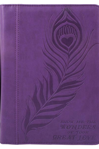 Imitation Leather Great Love Purple L