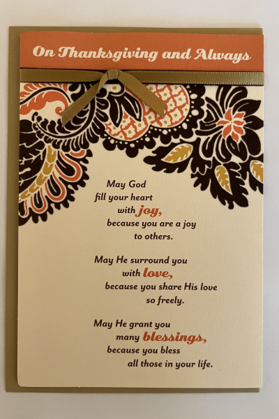 THANKSGIVING - ON THANKSGIVING AND ALWAYS