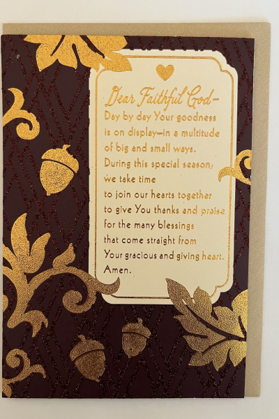Thanksgiving - Dear Faithful God