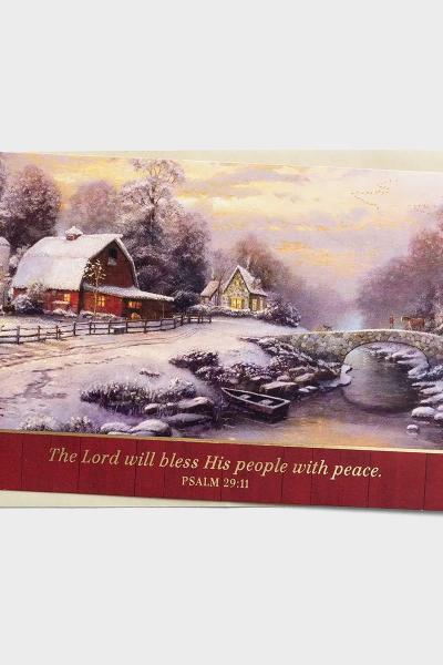 Christmas-Thomas Kinkade - The Lord Will Bless His People - 18 Christmas Boxed Cards